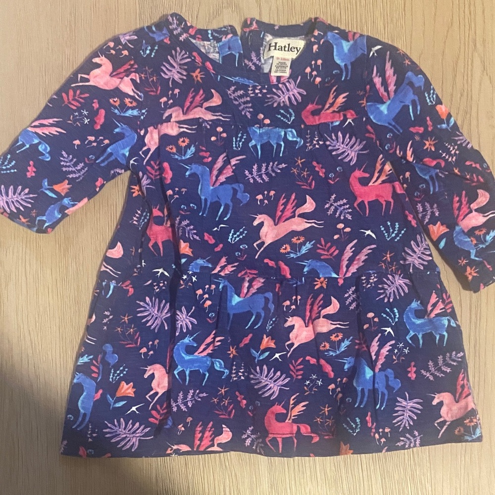Hatley Magical Creature Dress - Blue and Pink